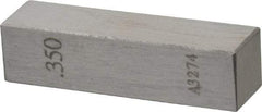 Value Collection - 0.35" Rectangular Steel Gage Block - Accuracy Grade AS-1, Includes NIST Traceability Certification - A1 Tooling