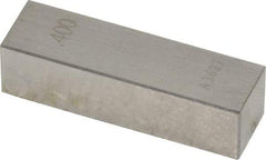 Value Collection - 0.4" Rectangular Steel Gage Block - Accuracy Grade AS-1, Includes NIST Traceability Certification - A1 Tooling