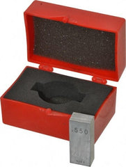 Value Collection - 0.55" Rectangular Steel Gage Block - Accuracy Grade AS-1, Includes NIST Traceability Certification - A1 Tooling