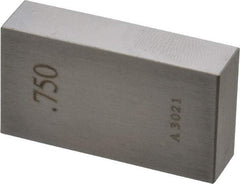 Value Collection - 0.75" Rectangular Steel Gage Block - Accuracy Grade AS-1, Includes NIST Traceability Certification - A1 Tooling