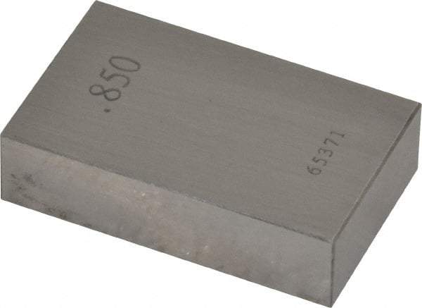 Value Collection - 0.85" Rectangular Steel Gage Block - Accuracy Grade AS-1, Includes NIST Traceability Certification - A1 Tooling