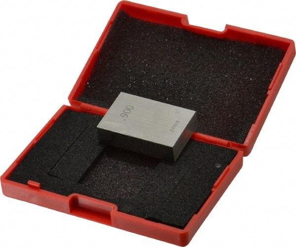 Value Collection - 0.9" Rectangular Steel Gage Block - Accuracy Grade AS-1, Includes NIST Traceability Certification - A1 Tooling