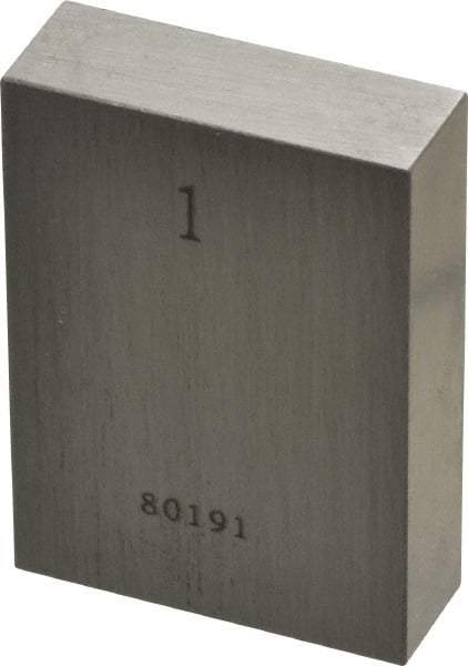 Value Collection - 1" Rectangular Steel Gage Block - Accuracy Grade AS-1, Includes NIST Traceability Certification - A1 Tooling