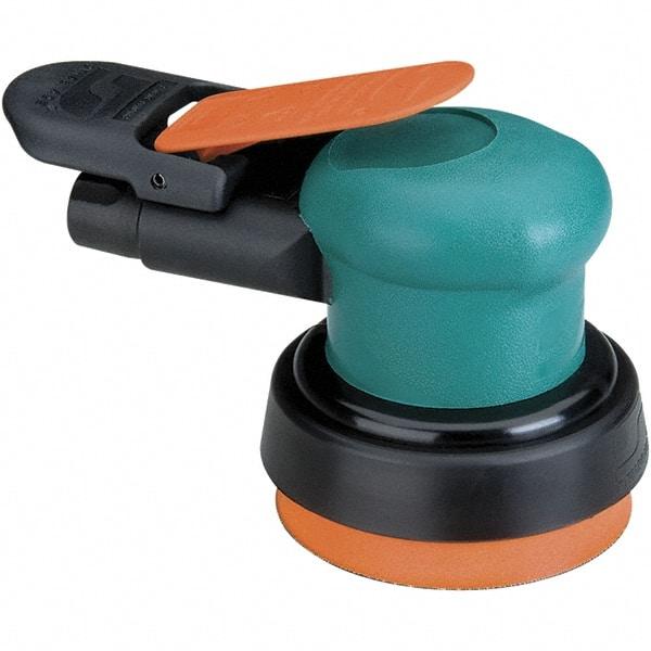 Dynabrade - 12,000 OPM, 14 CFM Air Consumption, Palm Air Orbital Sander - Round Pad, 1/4 NPT Inlet - A1 Tooling