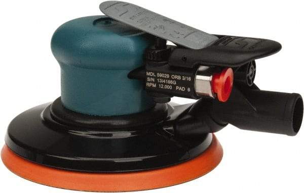 Dynabrade - 12,000 OPM, 14 CFM Air Consumption, Palm Air Orbital Sander - Round Pad, 1/4 NPT Inlet - A1 Tooling