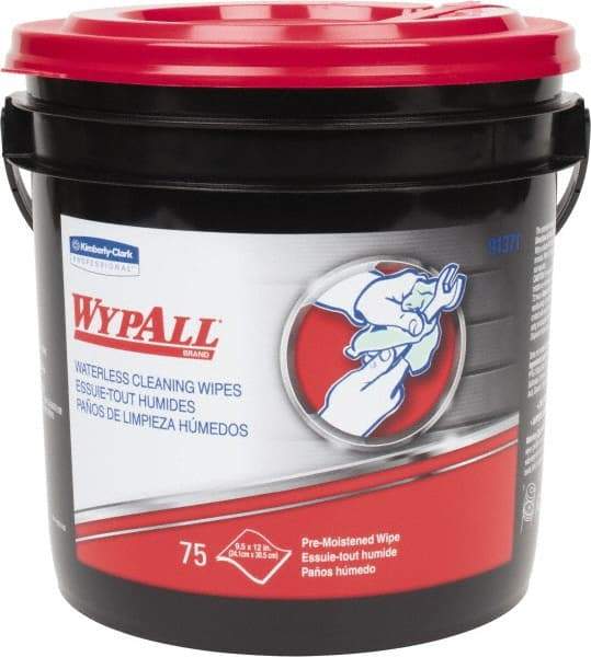 WypAll - Pre-Moistened Hand Cleaning Wipes - Canister, 12-1/4" x 10-1/2" Sheet Size, Green - A1 Tooling