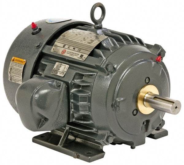 US Motors - 75 hp, TEFC Enclosure, No Thermal Protection, 1,190 RPM, 460 Volt, 60 Hz, Three Phase Premium Efficient Motor - Size 405 Frame, Rigid Mount, 1 Speed, Ball Bearings, 87 Full Load Amps, F Class Insulation, Reversible - A1 Tooling