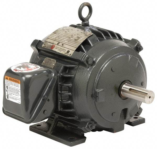 US Motors - 60 hp, TEFC Enclosure, No Thermal Protection, 1,785 RPM, 230/460 Volt, 60 Hz, Three Phase Energy Efficient Motor - Size 364 Frame, Rigid Mount, 1 Speed, Ball Bearings, 139/70 Full Load Amps, F Class Insulation, Reversible - A1 Tooling