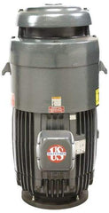 US Motors - 5 hp, TEFC Enclosure, No Thermal Protection, 3,500 RPM, 230/460 Volt, 60 Hz, Three Phase Standard Efficient Motor - Size 184 Frame, Vertical Mount, 1 Speed, Ball Bearings, 13.8/6.9 Full Load Amps, F Class Insulation, Reversible - A1 Tooling