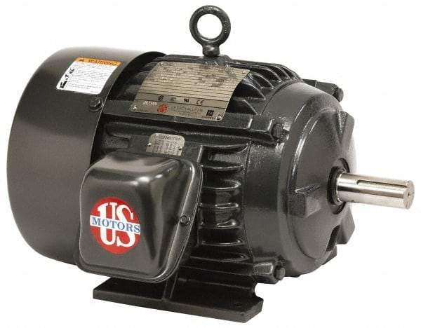 US Motors - 25 hp, TEFC Enclosure, No Thermal Protection, 1,790 RPM, 575 Volt, 60 Hz, Three Phase Energy Efficient Motor - Size 324 Frame, Rigid Mount, 2 Speed, Ball Bearings, 25.4 Full Load Amps, F Class Insulation, Reversible - A1 Tooling