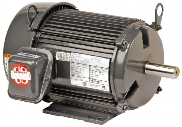 US Motors - 15 hp, TEFC Enclosure, No Thermal Protection, 1,775 RPM, 460 Volt, 60 Hz, Three Phase Premium Efficient Motor - Size 286 Frame, Rigid Mount, 2 Speed, Ball Bearings, 18.8 Full Load Amps, F Class Insulation, Reversible - A1 Tooling