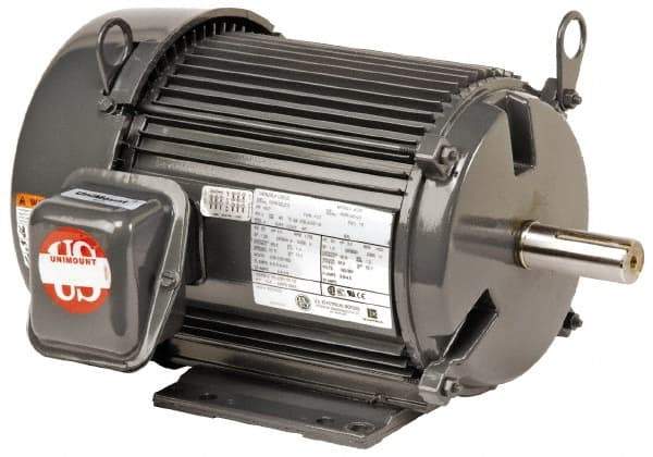 US Motors - 7-1/2 hp, TEFC Enclosure, No Thermal Protection, 1,770 RPM, 460 Volt, 60 Hz, Three Phase Premium Efficient Motor - Size 254 Frame, Rigid Mount, 2 Speed, Ball Bearings, 9.6 Full Load Amps, F Class Insulation, Reversible - A1 Tooling