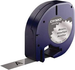 Dymo - 1/2" Wide x 156" Long, Black on Silver Metallic Tape - For DYMO Letratag Printers - A1 Tooling