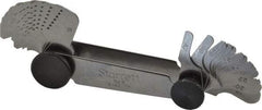 Starrett - 30 Leaf, 4 to 42 TPI Range, Steel Screw Pitch Gage - 60° Thread Angle - A1 Tooling