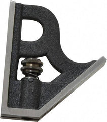 Starrett - 4 Inch Long Blade, Square Head - Black Wrinkle, Coated Cast Iron - A1 Tooling