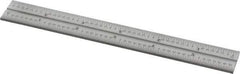 Starrett - 6 Inch Long Blade, 16R Graduation Combination Square Blade - Satin Chrome Finish, Steel, 1/100, 1/64, 1/50 and 1/32 Inch Graduation - A1 Tooling