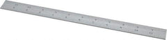 Starrett - 12 Inch Long Blade, 4R Graduation Combination Square Blade - Satin Chrome Finish, Steel, 1/64, 1/32 1/16 and 1/8 Inch Graduation - A1 Tooling