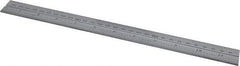 Starrett - 12 Inch Long Blade, 300mm Long Blade, English and Metric Graduation Combination Square Blade - Satin Chrome Finish, Steel, 1/64 and 1/32 Inch Graduation, 0.5 and 1mm Graduation - A1 Tooling