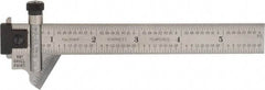 Starrett - 6 Inch Long, 59° Bevel Angle, Ruler Drill Point Gage - 1/32 Inch Bevel x 1/64 to 1/8 Ruler Graduation, Removable and Adjustable Ruler Hook, Depth Gage, Hook Rule, Plain Rule, Slide Caliper Function, Use with Rules 18.7mm Wide by 3/64 Inch Thick - A1 Tooling