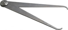 Starrett - 6 Inch Leg, Firm Joint, Steel, Polished, Inside Caliper - 8 Inch Max Measurement, 200mm Max Measurement, Flat Leg - A1 Tooling