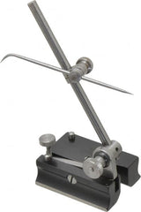 Starrett - 2 Spindle, 4 and 7 Inch Spindle Length, Surface Gage - 2 Inch Long x 1-1/2 Inch Wide Base, Hardened Steel - A1 Tooling