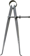 Starrett - 8 Inch Leg, Spring Joint, Steel, Polished, Inside Caliper - 8 Inch Max Measurement, 200mm Max Measurement, Flat Leg - A1 Tooling