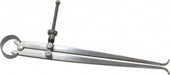 Starrett - 8 Inch Leg, Spring Joint, Steel, Polished, Inside Caliper - 8 Inch Max Measurement, 200mm Max Measurement, Flat Leg with Quick Nut Adjustment - A1 Tooling