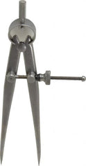 Starrett - 4 Inch Leg, Spring Joint, Steel, Polished, Divider - 4 Inch Max Measurement, 100mm Max Measurement, Flat Leg - A1 Tooling