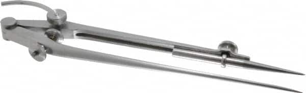 Starrett - 9 Inch Leg, Spring Joint, Steel, Polished, Divider - 12 Inch Max Measurement, 300mm Max Measurement, with Quick Nut Adjustment - A1 Tooling