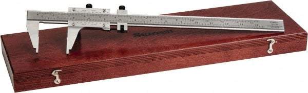 Starrett - 0 to 12" Steel Vernier Caliper - 0.0010" Graduation, 2-5/16" Jaw Depth, 0.0005" Accuracy - A1 Tooling