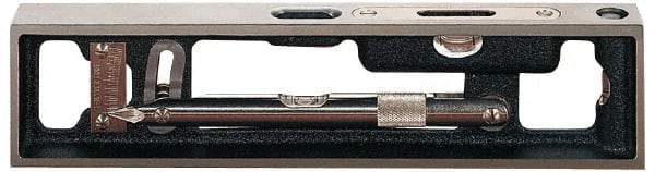 Starrett - 10" Long, 1/16 to 2" Graduation Sensitivity per 10", 3 Vials, Engineers' & Plumbers' Level - A1 Tooling