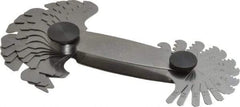 Starrett - 27 Leaf, 2-1/4 to 28 TPI Range, Steel Screw Pitch Gage - 60° Thread Angle - A1 Tooling