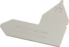 Starrett - 1/32 Inch Radius Gage - Satin Chrome Finish, Stainless Steel - A1 Tooling