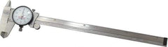 Starrett - 0" to 9" Range, 0.001" Graduation, 0.1" per Revolution, Dial Caliper - White Face, 1-1/2" Jaw Length, Accurate to 0.001" - A1 Tooling