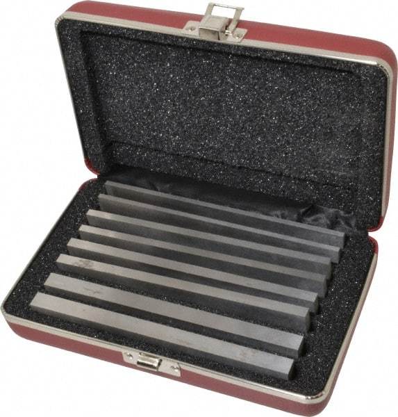 Starrett - 8 Piece, 6 Inch Long Tool Steel Parallel Set - 1/2 to 1 Inch High, 1/8 to 3/8 Inch Thick, Sold as 4 Pair - A1 Tooling