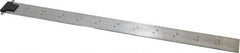 Starrett - 12" Long, 1/64, 1/32, 1/16, 1/8" Graduation, Rigid Spring Steel Rule - 4R Graduation Style, 1" Wide, Silver - A1 Tooling