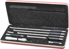 Starrett - 4 to 24 Inch Range, Satin Chrome Coated, Mechanical Inside Tubular Micrometer - 0.001 Inch Graduation, 0.0001 Inch Accuracy - A1 Tooling