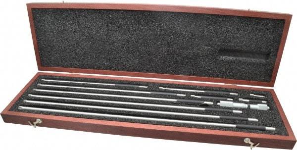 Starrett - 4 to 40 Inch Range, Satin Chrome Coated, Mechanical Inside Tubular Micrometer - 0.001 Inch Graduation, 0.0001 Inch Accuracy - A1 Tooling