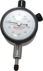 Starrett - 1/4" Range, 0-50-0 Dial Reading, 0.001" Graduation Dial Drop Indicator - 1-11/16" Dial, 0.1" Range per Revolution, Revolution Counter - A1 Tooling