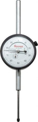 Starrett - 2" Range, 0-100 Dial Reading, 0.001" Graduation Dial Drop Indicator - 2-3/4" Dial, 0.1" Range per Revolution - A1 Tooling