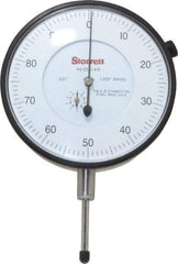 Starrett - 1" Range, 0-100 Dial Reading, 0.001" Graduation Dial Drop Indicator - 3-5/8" Dial, 0.1" Range per Revolution - A1 Tooling