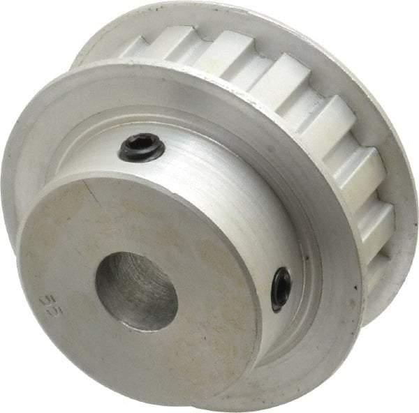 Power Drive - 17 Tooth, 1/2" Inside x 2" Outside Diam, Hub & Flange Timing Belt Pulley - 1/2" Belt Width, 2.029" Pitch Diam, 0.719" Face Width, Aluminum - A1 Tooling