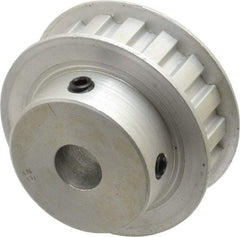 Power Drive - 17 Tooth, 1/2" Inside x 2" Outside Diam, Hub & Flange Timing Belt Pulley - 1/2" Belt Width, 2.029" Pitch Diam, 0.719" Face Width, Aluminum - A1 Tooling