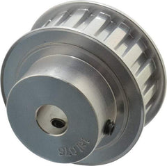 Power Drive - 18 Tooth, 1/2" Inside x 2.119" Outside Diam, Hub & Flange Timing Belt Pulley - 3/4" Belt Width, 2.149" Pitch Diam, 1" Face Width, Aluminum - A1 Tooling