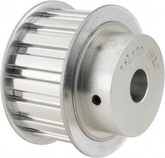 Power Drive - 18 Tooth, 1/2" Inside x 2.119" Outside Diam, Hub & Flange Timing Belt Pulley - 1" Belt Width, 2.149" Pitch Diam, 1-1/4" Face Width, Aluminum - A1 Tooling