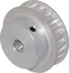 Power Drive - 20 Tooth, 1/2" Inside x 2.357" Outside Diam, Hub & Flange Timing Belt Pulley - 1/2" Belt Width, 2.387" Pitch Diam, 0.719" Face Width, Aluminum - A1 Tooling