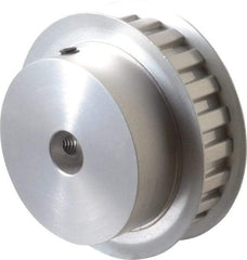 Power Drive - 22 Tooth, 1/2" Inside x 2.596" Outside Diam, Hub & Flange Timing Belt Pulley - 1/2" Belt Width, 2.626" Pitch Diam, 3/4" Face Width, Aluminum - A1 Tooling