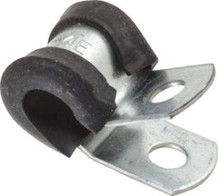 Made in USA - 1/4" Rod, Cushion Clamp - Gray & Black, Galvanized Steel & EPDM Cushion - A1 Tooling