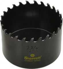 Starrett - 2-3/4" Diam, 1-5/8" Cutting Depth, Hole Saw - Carbide-Tipped Saw, Toothed Edge - A1 Tooling