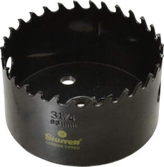 Starrett - 3-1/4" Diam, 1-5/8" Cutting Depth, Hole Saw - Carbide-Tipped Saw, Toothed Edge - A1 Tooling